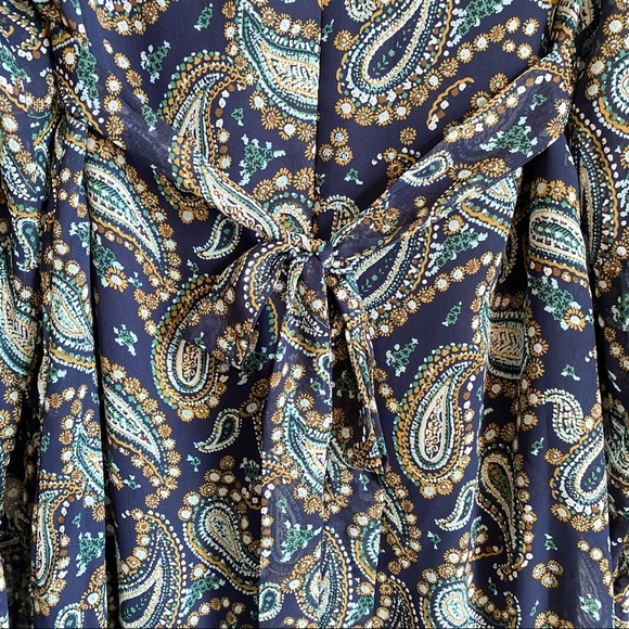 Betsey Johnson Paisley Bell Sleeve Mini Dress 2 - Picture 8 of 10